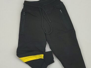 czarne spodnie z wysokim stanem szerokie nogawki: Sweatpants, 1.5-2 years, 92/98, condition - Very good