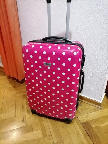 torba za pijacu na točkiće: Medium suitcase, color - Pink