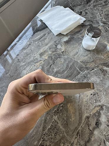aphone 14: IPhone 12 Pro Max, Б/у, 256 ГБ, Matte Gold, Чехол, Кабель, 76 % — 4
