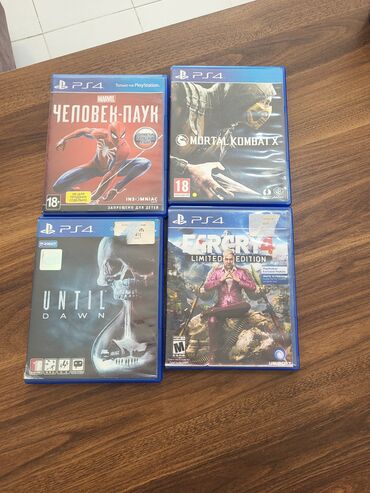 call of duty ps4: Spider man 25azn
Far cry 4 20azn
Mortal kombat 25azn
until dawn 20azn