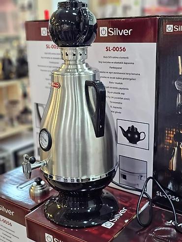 Samovarlar: Elektrikli samovar silver model: sl-0056 elektri̇k semaver 5l — 2