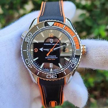 Ručni satovi: Pagani Design PD-1679 -Crna-Omega Seamaster Planet Ocean Potpuno nov — 2