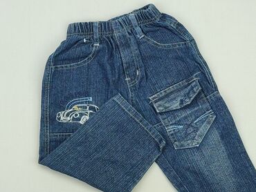 jeansy z zamkami: Spodnie jeansowe, 2-3 lat, 92, stan - Dobry
