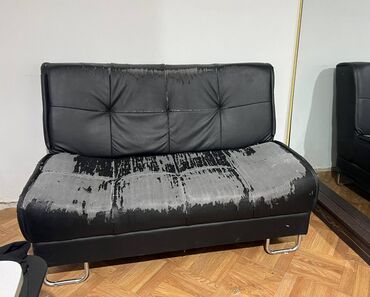 кожаная мебель бу: Түз диван, Колдонулган, Эки орундук, Кожзам