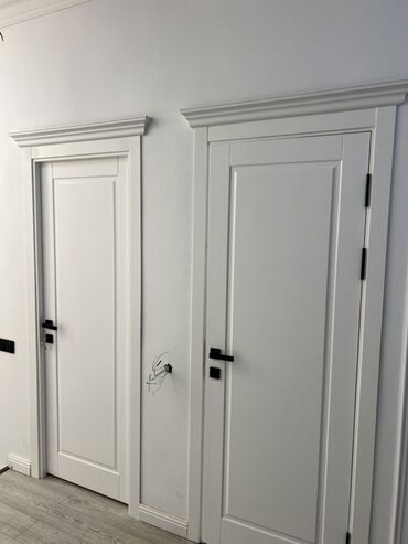купить двери входные бу: Жабык ички эшик, МДФ, Боёлгон, Россия, түсү - Ак, 200 * x 70 см, Жаңы