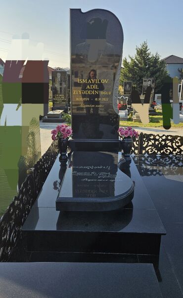 Başqa xidmətlər: Peşəkar rəssamların əl işləri ilə məzar daşı hazırlanması — 2