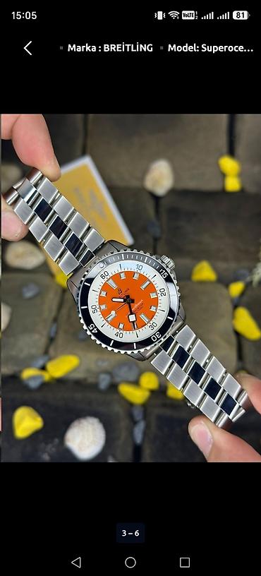 willande saat: Yeni, Qol saatı, Breitling, rəng - Qara — 1