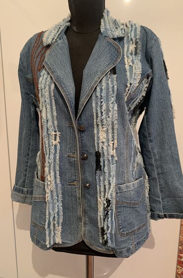 женские джинсы philipp plein: Джинсовая куртка, XL (EU 42)