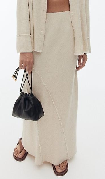 boho tunike: H&M viskoza lan suknja. struk 38 i dodatno se tegli, ima lastis — 1