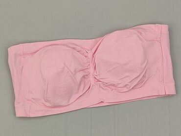 Różowy biustonosz typu bandeau bez ramiączek - Kolor: jasny róż -