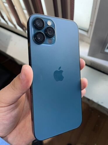 айфон 4000: IPhone 12 Pro, Колдонулган, 128 ГБ, Көк, Коргоочу айнек, Каптама, 77 %