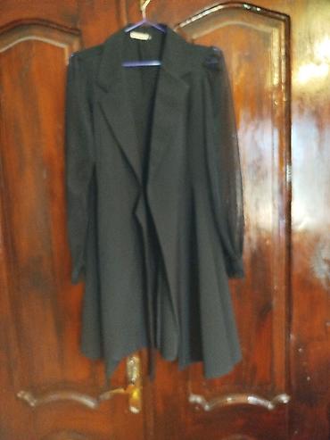 qizil uzukler type 1: Qadınlar üçün qara rəngli uzun üst geyim/kardiqan-stil pencək. - — 1
