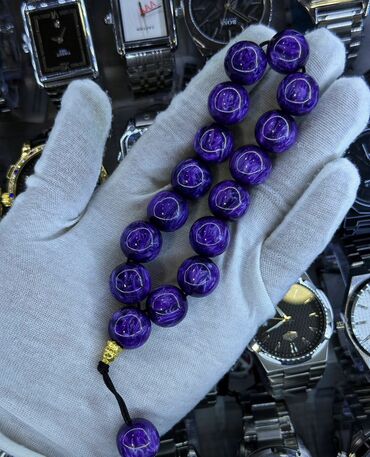 Təsbehlər: Şüşə bəzəkli təsbeh – bir neçə rəng variantı - Material: cilalanmış — 15