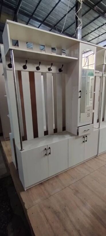 Гарнитуры для прихожей: Гарнитур для прихожей, Новый, Шкаф, Вешалка, Трюмо, ДСП, Бесплатная доставка, цвет - Белый — 7