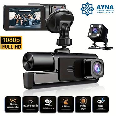 vehicle blackbox dvr: 3 kameralı FullHD Videoqeydiyyatçı 🚘 Sürüş zamanı təhlükəsizliyinizi — 1