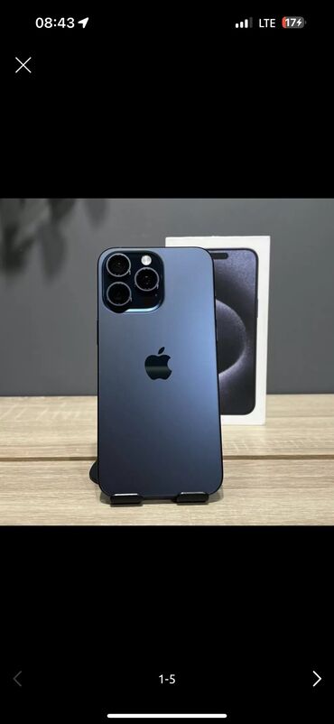 айфон не оригинал: IPhone 15 Pro Max, Б/у, 256 ГБ, Зарядное устройство, Защитное стекло, Чехол, 90 %