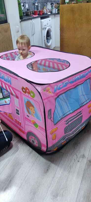 палатки домики для детей: Палатка детская, новая в виде фургона с мороженым. Идеально подойдёт
