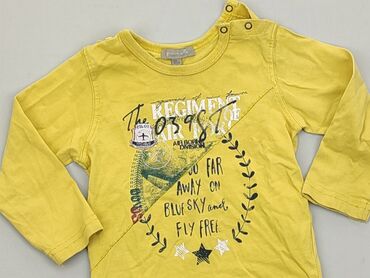 żółta bluzka w czarne paski dla dzieci: Bluzka, 9-12 m, stan - Dobry