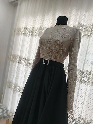 son model donlar: Zərif axşam/gecə libası - Üst hissə: bej tonlarında şəffaf tül — 10