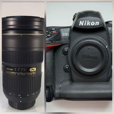 куплю старые фотоаппарат: Продаю объектив и фотокамеру Nikon: Объектив AF-S Nikkor 24 - 70 8G