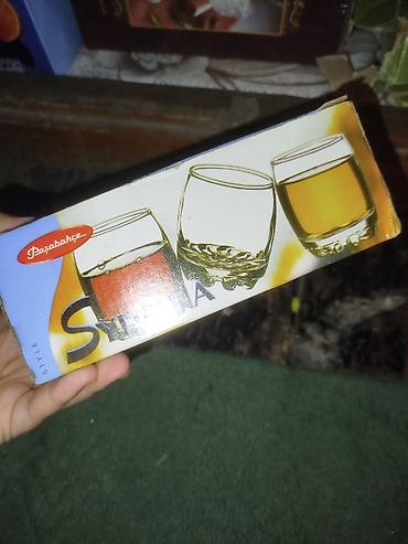 gumus qab: Stəkanlar, rəng - Gümüşü, Şüşə, 6 ədədli dəst, 200 ml, Türkiyə — 1