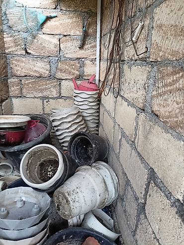ucuz su çənləri: 3-5 litr həcmində plastik bitki qabları. Vəndam kəndindedir . Qiymət — 3