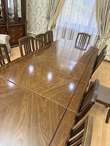 study table: Стол и стул для зала, Б/у, Самовывоз, цвет - Коричневый — 3