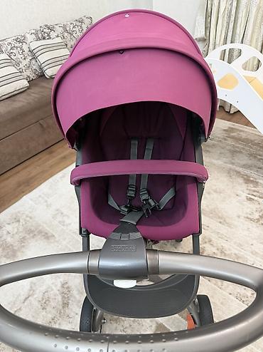 Коляски: Коляска, Stokke, цвет - Фиолетовый, Б/у, Платная доставка — 5