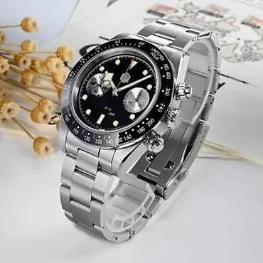 Ručni satovi: San Martin SN0052-G-JS - 40mm -Crna- Tudor BB Chrono Potpuno nov — 13