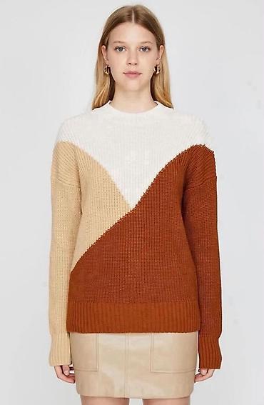 kişi puloverləri: Sviter, XL, 2XL, 3XL, rəng - Qəhvəyi — 4