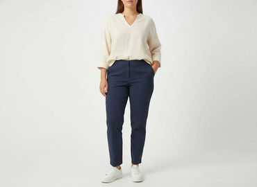 spodnie śliskie: Material trousers for women, size 2XL
