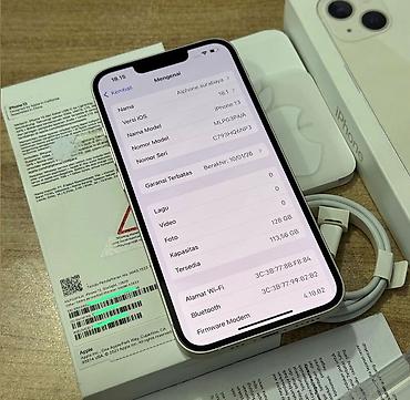ayfon ikis: IPhone 13, 128 GB, Starlight, Zəmanət, Simsiz şarj, Face ID — 6