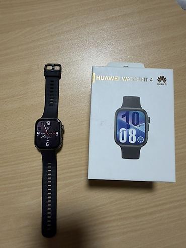Huawei Watch Fit 4 ağıllı saat - Rəng: qara kəmər, düzbucaqlı korpus