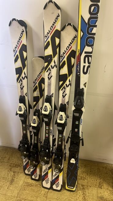 Лыжи: Для подготовленных склонов, С креплениями, Б/у — 4