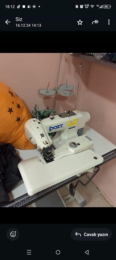 düz tikiş maşını: Tikiş maşını Yeni,Elektromexaniki, 6 saplı, Ünvandan götürmə — 1