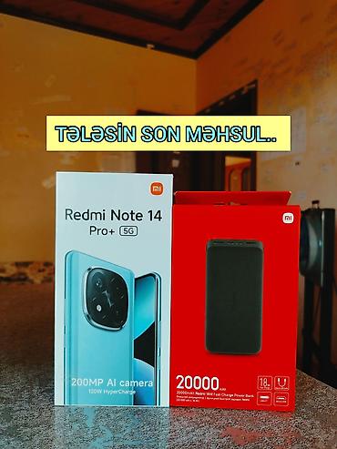 redmi 3 s: 🎁 Telefon alana Powerbank hədiyyə! Redmi Note 14 Pro+ 5G 📱 8/256 GB 💾 — 1