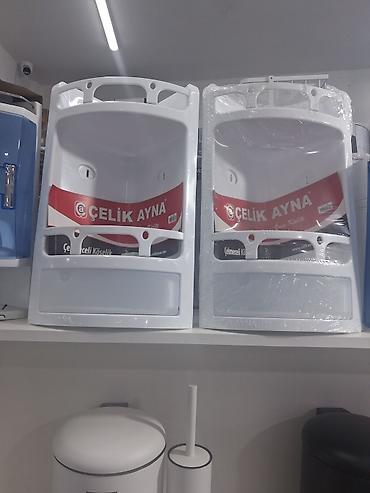 hamam ucun şkaflar: Çelik Ayna divar tipi vanna otağı üçün asqılı modul - Material — 1
