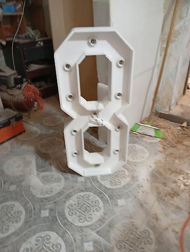 led reklam: İşıqlı 3D həcimli hərflər və rəqəmlər - Material: möhkəm metal karkas — 3