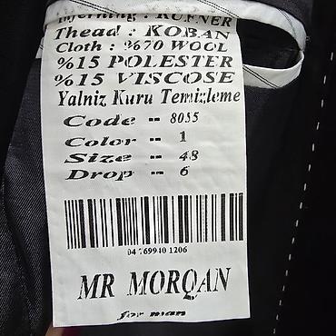 kurtalar: Klassik qara üçlü kostyum dəsti – MR MORQAN - Komplekt: pencək, jilet — 3