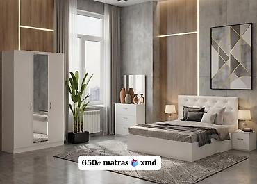 деревянный комод: Yataq otağı mebel dəsti Tərkibi: - 2 qapılı dolab (bir qapıda güzgü) — 1
