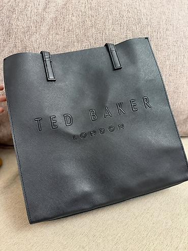 Ted Baker London böyük ölçülü tote çanta - Rəng: tünd boz/qartal qara