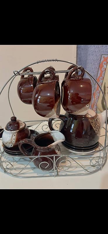 Çay dəsti, rəng - Qəhvəyi, 6 nəfərlik
