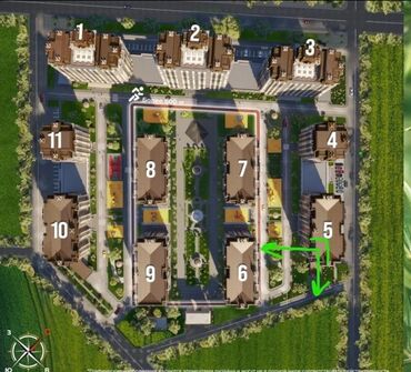 квартира 10 микрорайон: 2 комнаты, 80 м², Элитка, 6 этаж, ПСО (под самоотделку)