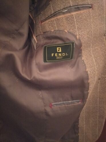 cins pencekler kisi ucun: Kostyum, Demisezon, Fendi, 3XL (EU 46), rəng - Qəhvəyi