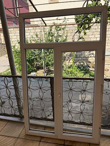 Pəncərələr: İşlənmiş İkiqat şüşə paketi Plastik pəncərə, Еni: 115 sm, Uzunluğu: 180 sm — 2