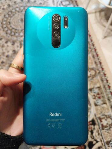 balaca telefonlarin satisi: Xiaomi Redmi 9, 64 GB, rəng - Mavi, 
 Barmaq izi, İki sim kartlı