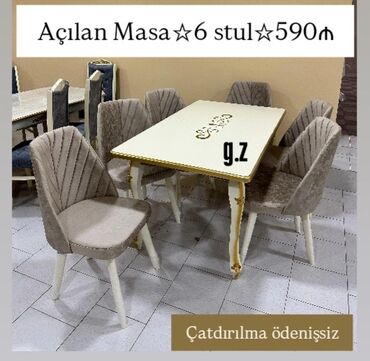 fasad boyaları: *Masa dəsti ☆ 590Azn* ✔️Masa:MDF material, maşın boyası və akril lak