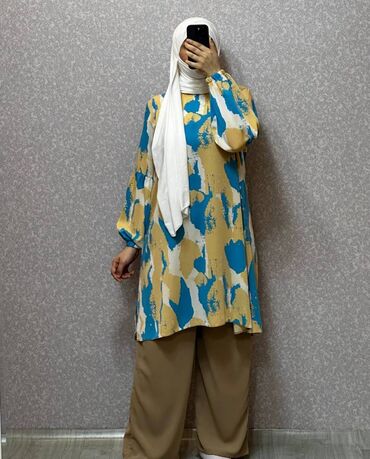 Dəstlər, kostyumlar: Hicab geyimi hicab paltarı dəst *Parça: Cesika (Mədinə ipəyi)* *Ölçü — 5