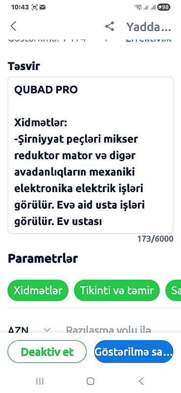 elektirikli moto: QUBAD PRO – mexanika, elektronika və elektrik üzrə usta xidmətləri — 2