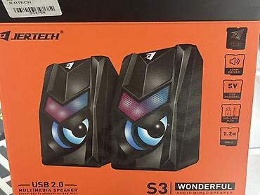 mikrafonlu kalonka: JERTECH S3 “Wonderful” multimedia dinamikləri - Bağlantı: USB 2.0 — 2